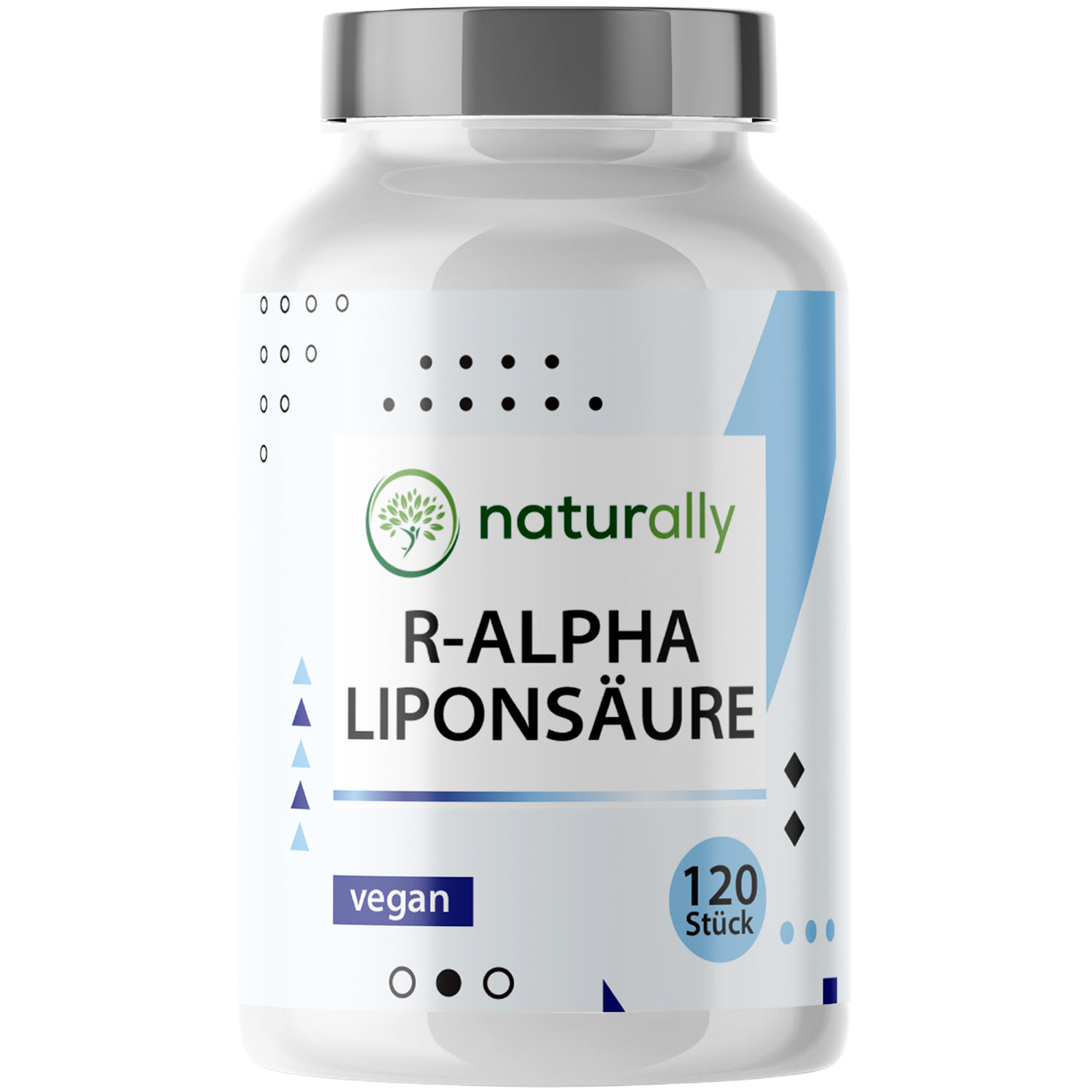 naturally R-Alpha-Liponsäure 300 mg Kapseln – veganes Nahrungsergänzungsmittel Made in Germany