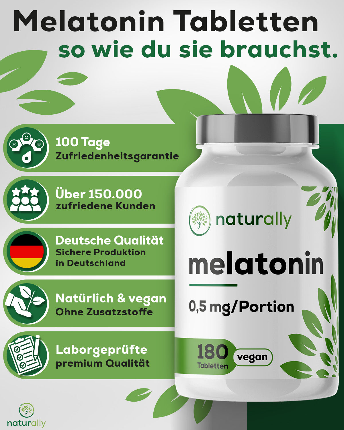Melatonin 1 mg Tablette - naturally