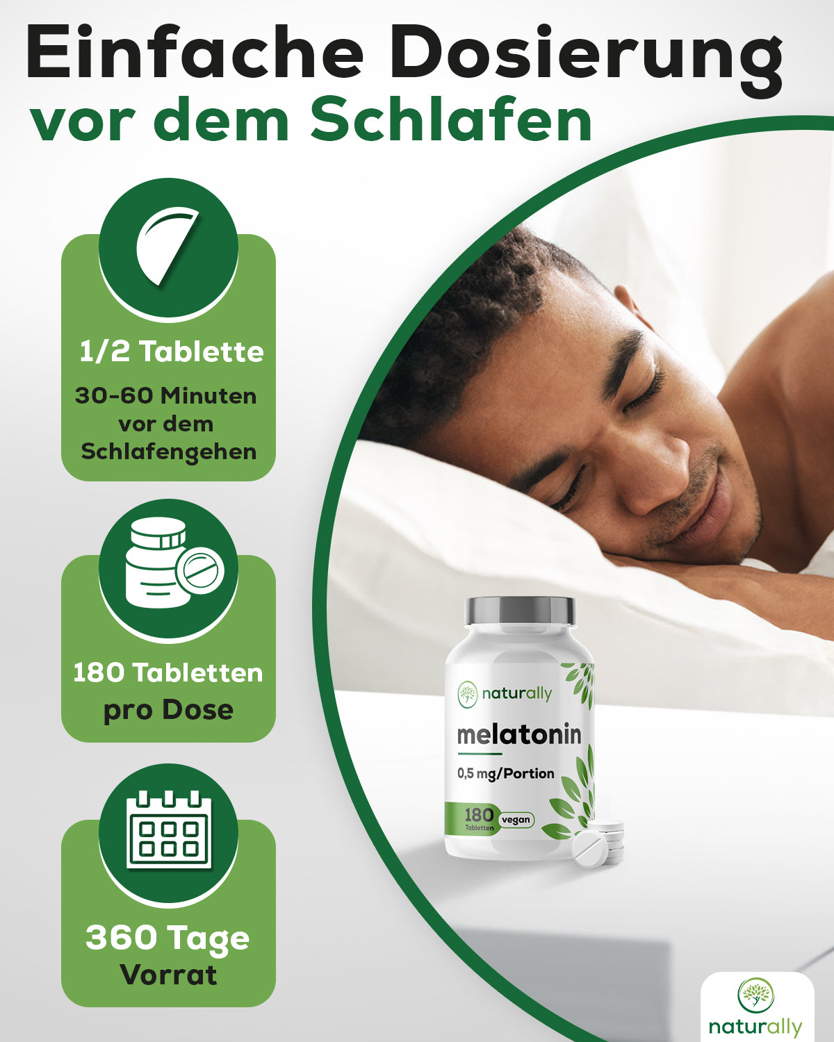 Melatonin 1 mg Tablette - naturally
