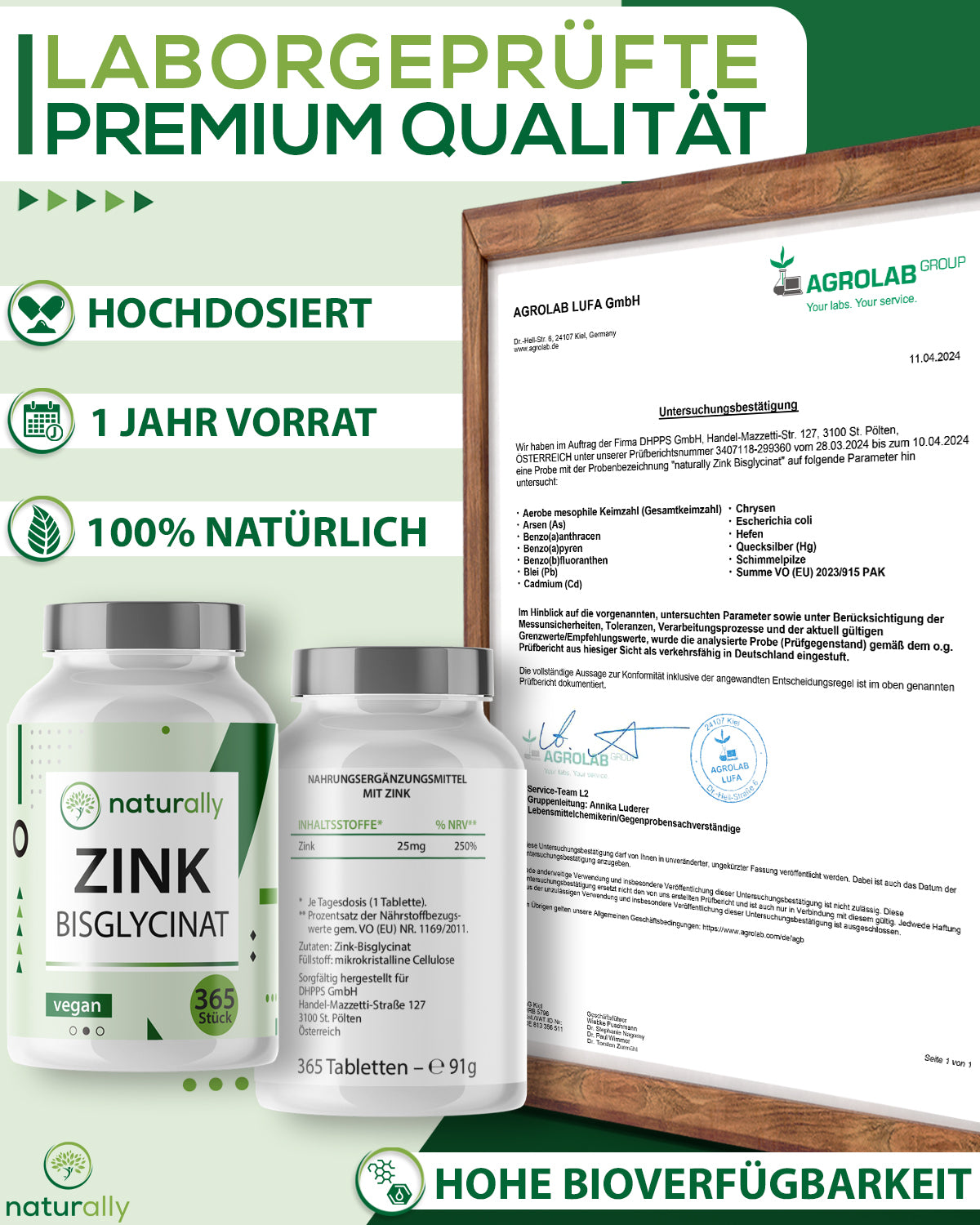 Zink Bisglycinat Tabletten 25mg