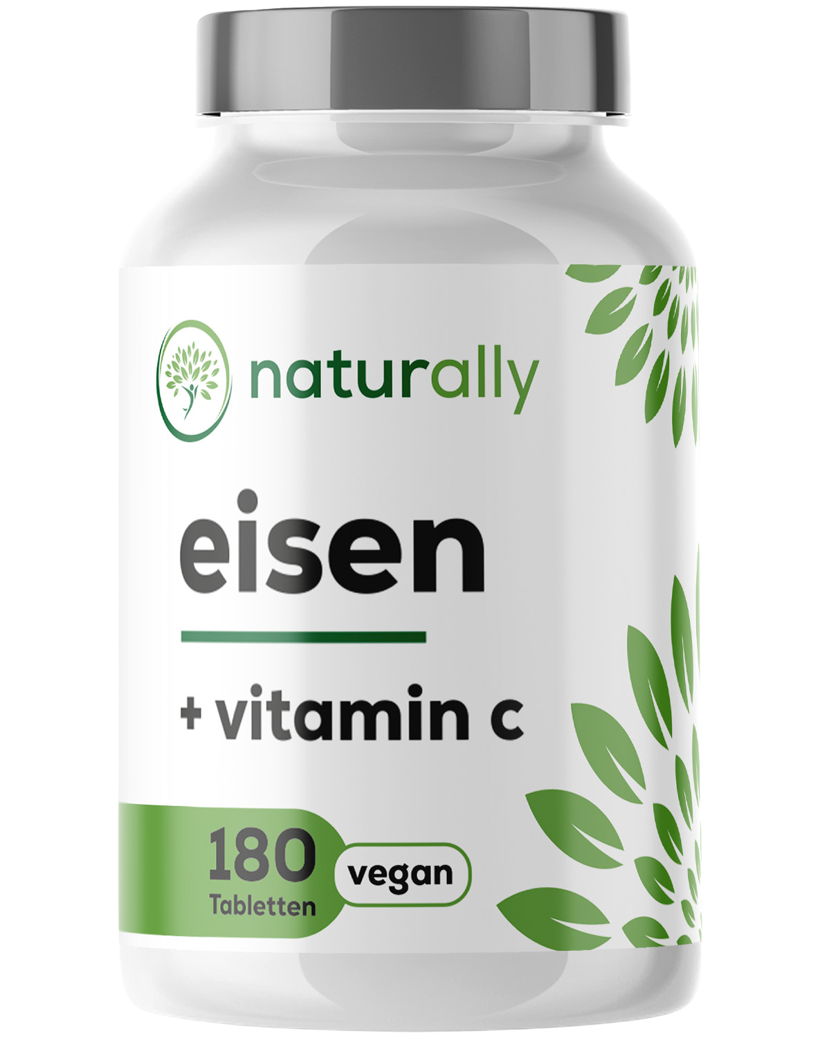 Dose naturally 20 mg Eisen & 40 mg Vitamin C aus 80 mg Hagebuttenextrakt, 180 Tabletten vegan