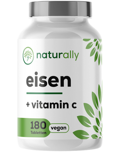 Dose naturally 20 mg Eisen & 40 mg Vitamin C aus 80 mg Hagebuttenextrakt, 180 Tabletten vegan