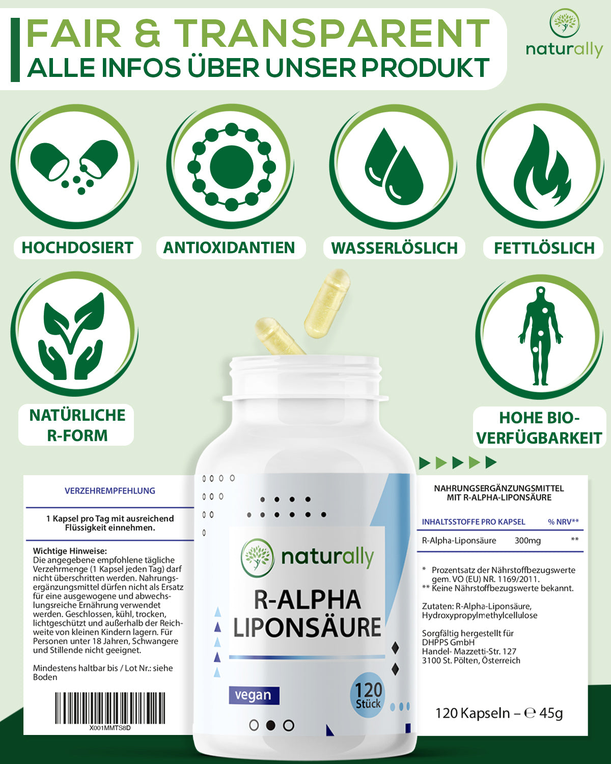 R-Alpha-Liponsäure 300mg Kapseln