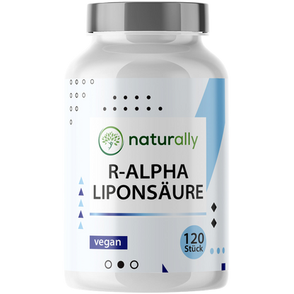 naturally R-Alpha-Liponsäure 300 mg Kapseln – veganes Nahrungsergänzungsmittel Made in Germany