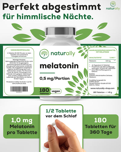 Melatonin 1 mg Tablette - naturally