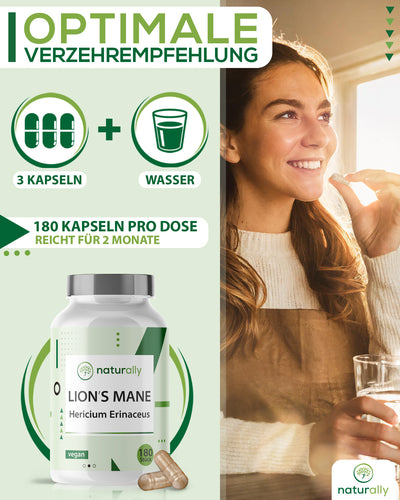 Lion's Mane 1950 mg Kapseln - naturally