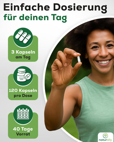 Anwendungsbild Inositol Komplex für Frauen – unterstützt hormonelle Gesundheit & Wohlbefinden mit Folsäure, 40 Tage Vorrat, nur 3 Kapseln pro Tag