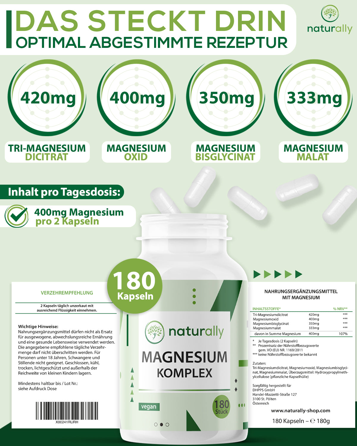 Magnesium Komplex Kapseln