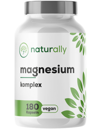 naturally Magnesium 4-fach-Komplex Kapseln Vorderansicht Dose