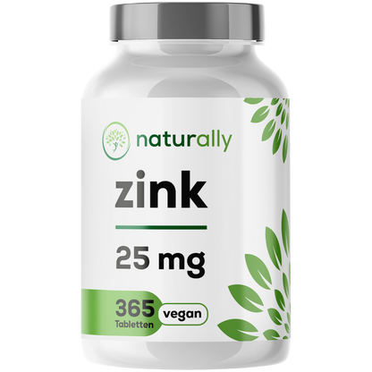 Dose Naturally Zink 25 mg – 365 Tabletten Jahresvorrat – hochdosiert